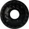 Ekena Millwork Leaf Ceiling Medallion (Fits Canopies up to 4 3/4"), 11 3/8"OD x 3 5/8"ID x 1 1/8"P, Black Pearl CM11LFBPS - alternate 1